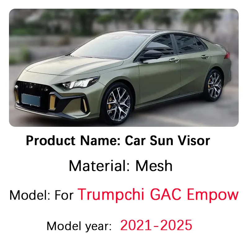 Car Mesh Sunshades For Trumpchi GAC Empow 2021~2025 Window Sun Visors Magnetic Privacy Curtains Anti Mosquito Auto Accessories