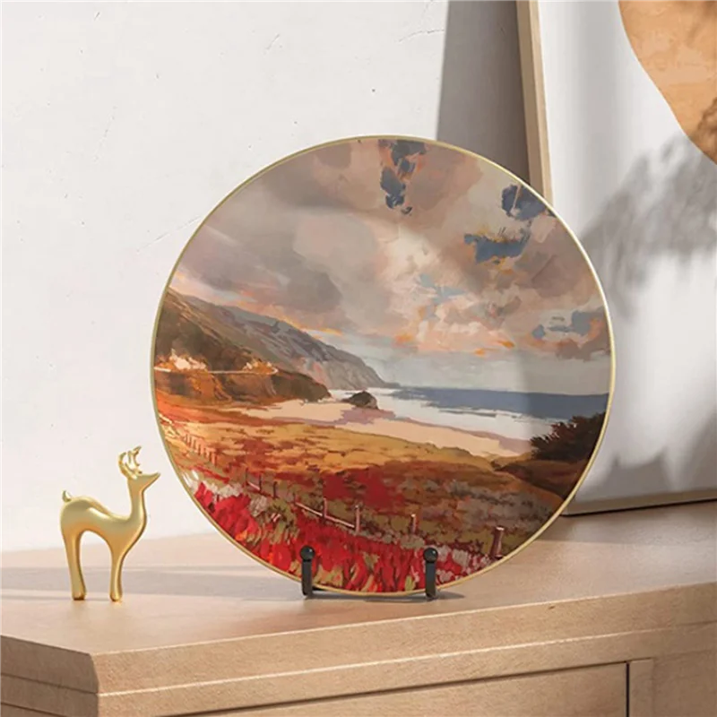 

A84E-4Pcs 6 Inch Plate Stands For Display Metal Frame Holder Stand Picture, Decorative Plate, Book, Photo Easel