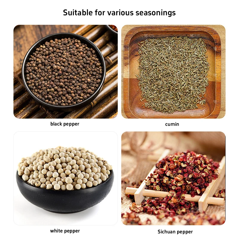 زجاجة طحن الفلفل اليدوية المصنوعة من الفولاذ المقاوم للصدأ، أداة مطبخ مطحنة الفلفل الإبداعية فعالة لمختلف البهارات مثل ملح الفلفل #3