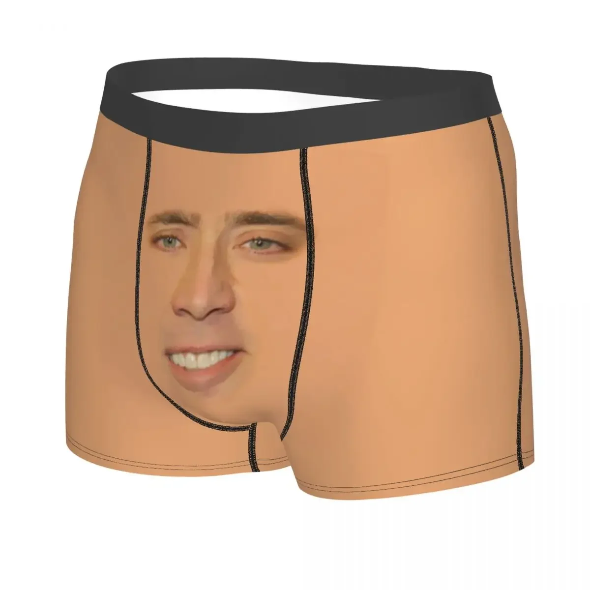 Sexy Male Sexy Nicolas Cage Full Face Underwear Funny Meme Boxer Briefs Men Breathable Shorts Panties Underpants