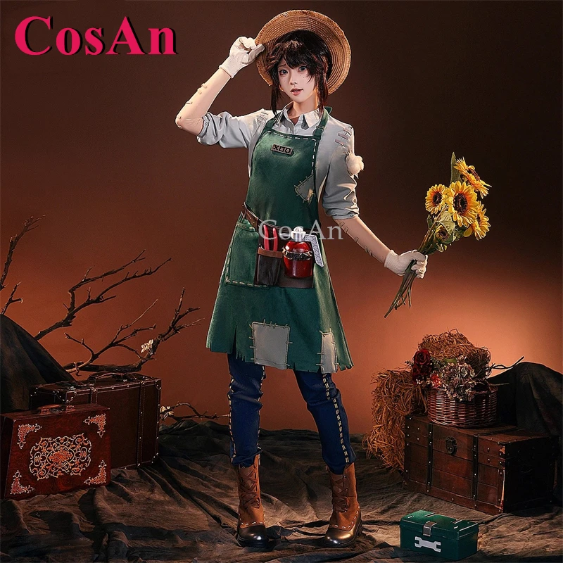 كوسان الساخن لعبة الهوية الخامس البستاني/إيما وودز تأثيري ازياء الجلد الأصلي رائع موحدة هالوين حفلة لعب الأدوار الملابس