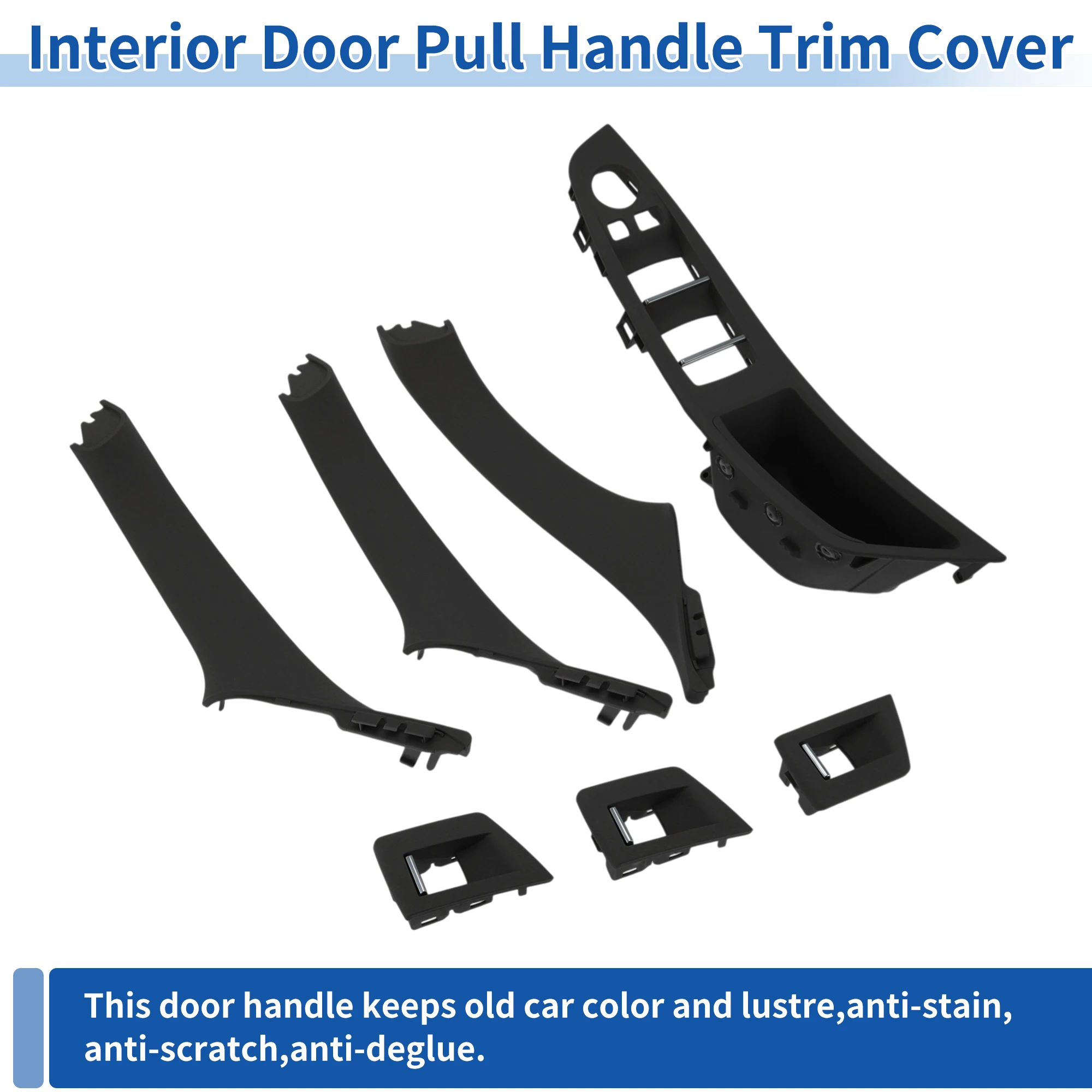 

UXCELL 1 комплект крышки панели управления окном боковой двери с RHD для BMW 5 серии, No 51417225873/51417225847