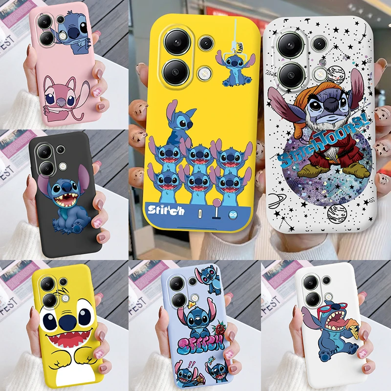 For Redmi Note 13 Pro 4G 5G Note13 Xiaomi Poco M6 Pro X6 Phone Case Soft Silicone Shockproof Super cute Stitch Love Cover Shell