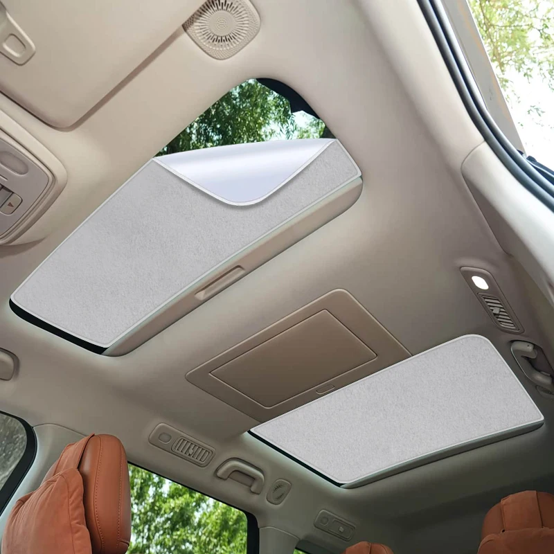 Car Suede Fabric Anti-uv Electrostatic Adsorption Sunroof Sunshade For LEAPMOTOR C16 2025-Present Auto Heat Insulation Skylight