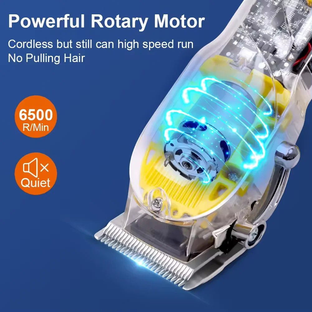 Waikil-多機能の顔とあごひげトリマー,USB充電式,コードレス,透明,特殊,理髪店,新品