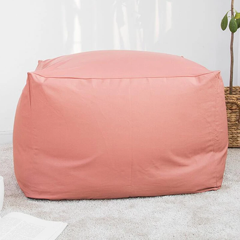 Japanese Style Unfilled Lounge Bean Bag Sofa Cover Home Soft Lazy Sofa Cozy Single Chair Pouf Couch Tatami Living Room Decor