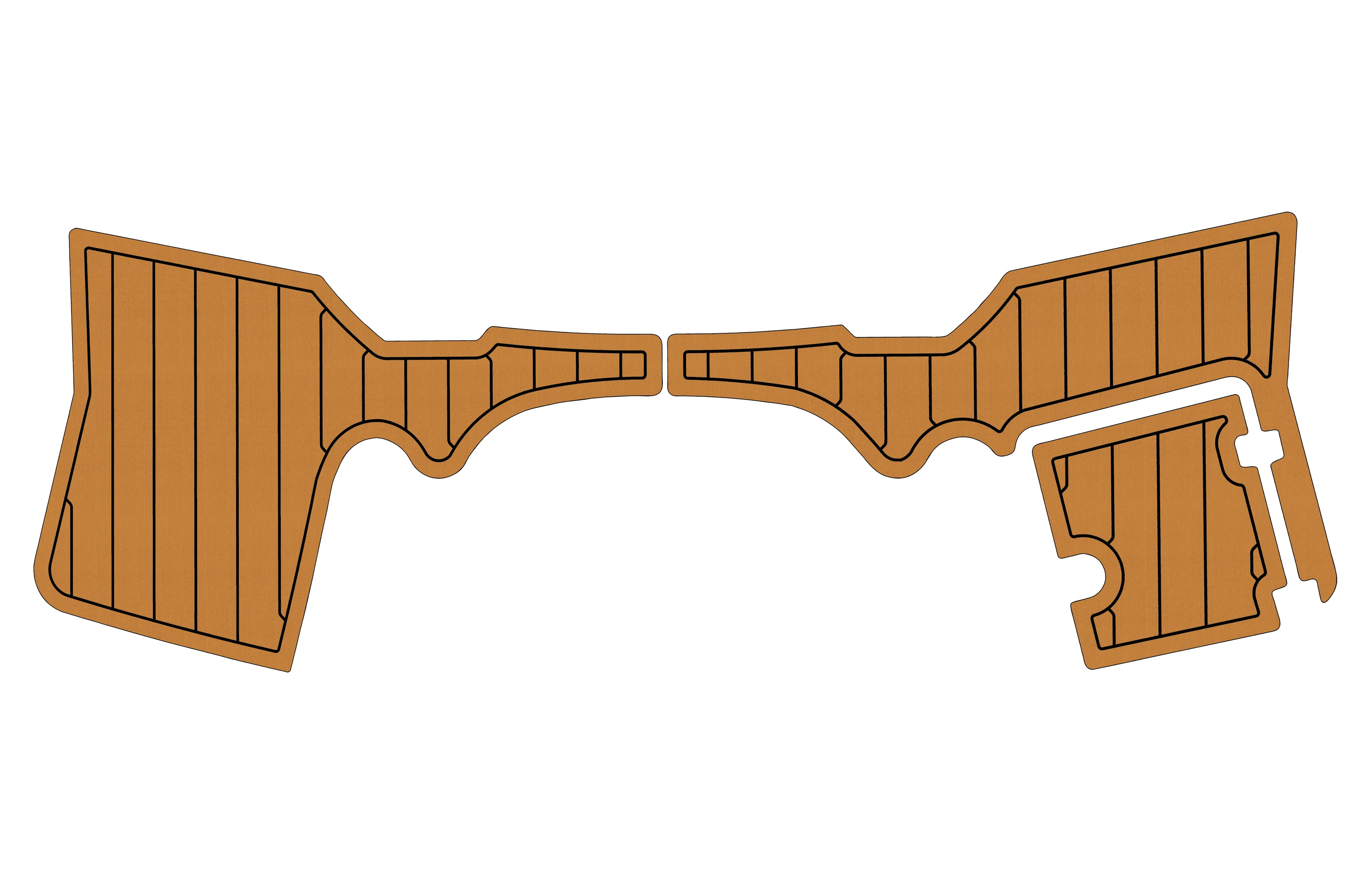 Non-Slip EVA Faux Teak Marine Mat Self-Adhesive 6mm Yacht Cockpit Pad for 2021 Chaparral 23 SSI OB Boat Decking Easy Install