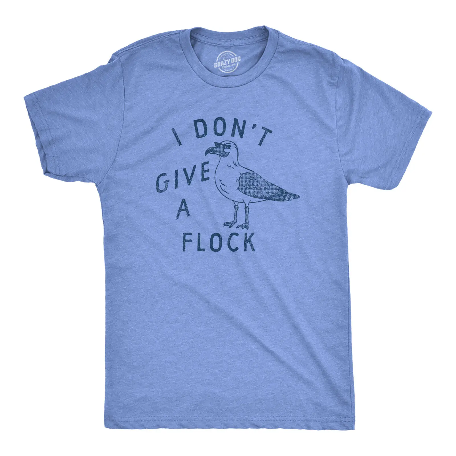 Mens I Dont Give A Flock T Shirt Funny Rude Seagull Joke Tee For Guys