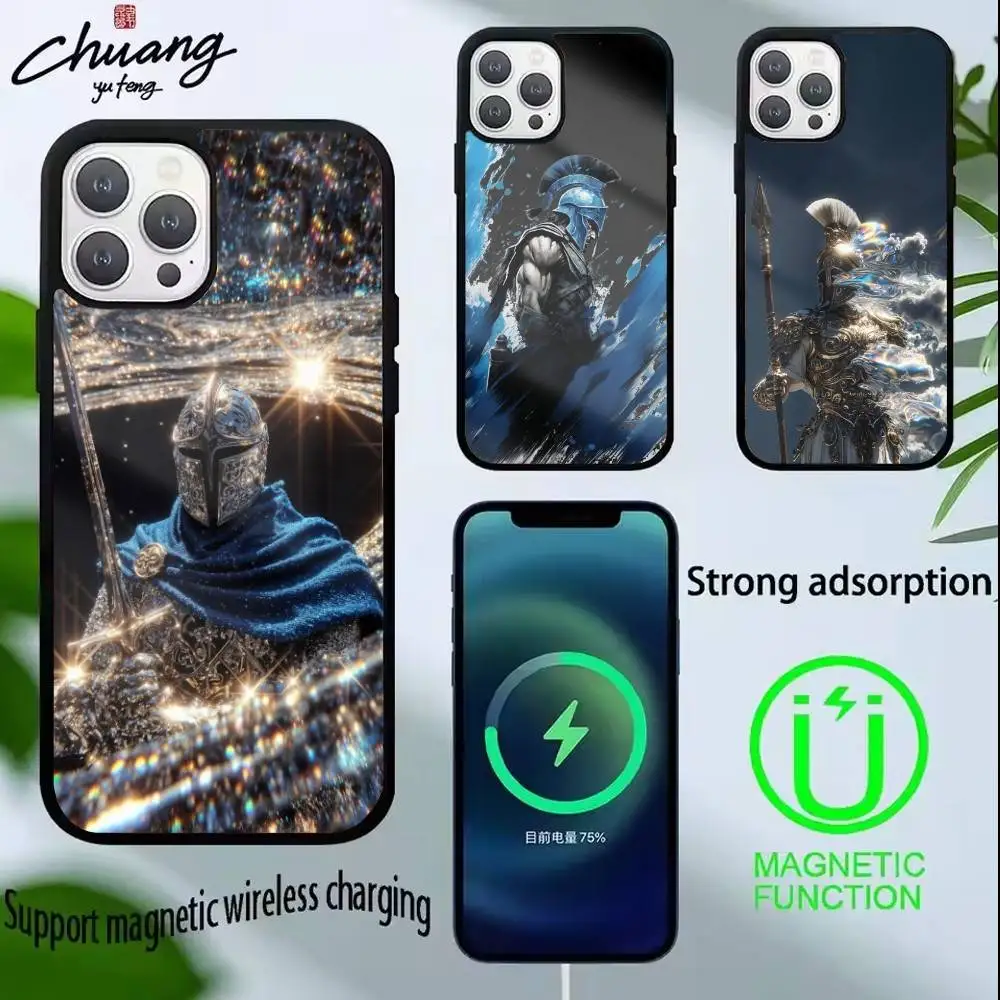 

Cool Spartan Phone Case For iPhone 17,16,15,14,13,Pro,Max,Plus,Magnetic For Magsafe Wireless Charging