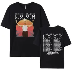 Imagine Dragons Loom Tour 2024 Double Sided Graphic T Shirt Men's Women Vintage Hip Hop Rock Oversized Cotton T-shirt Streetwear