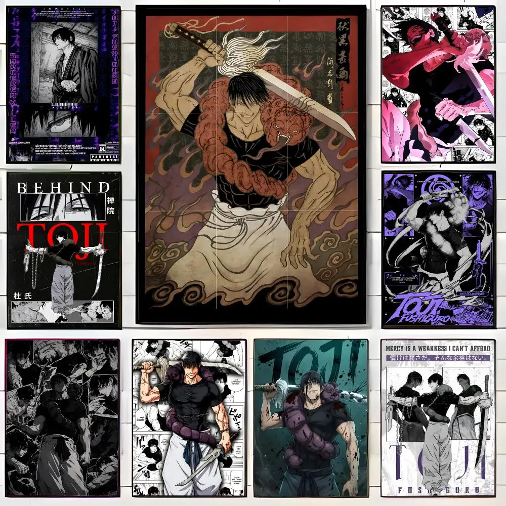Intense Anime J-Jujutsu Kaisen Toji Fushiguro Poster Wall Art Print Decorative Mural Home Decor Gift Unframed