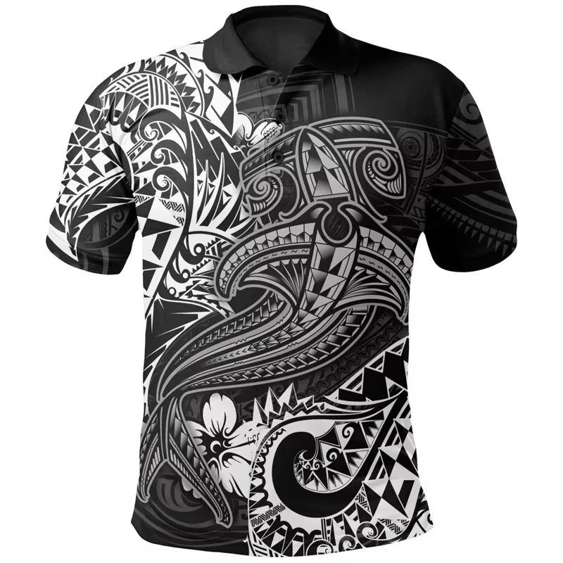 Polynesian Pattern 3d Printed Polo Shirt Unique Design Short Sleeves T-shirt Summer Clothing Fashion Street Trend Tee Shirts