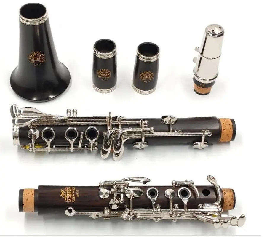 MORESKY Professional Ebony Clarinet Bb 17 Keys Grenadilla Sib Klarnet 3.23