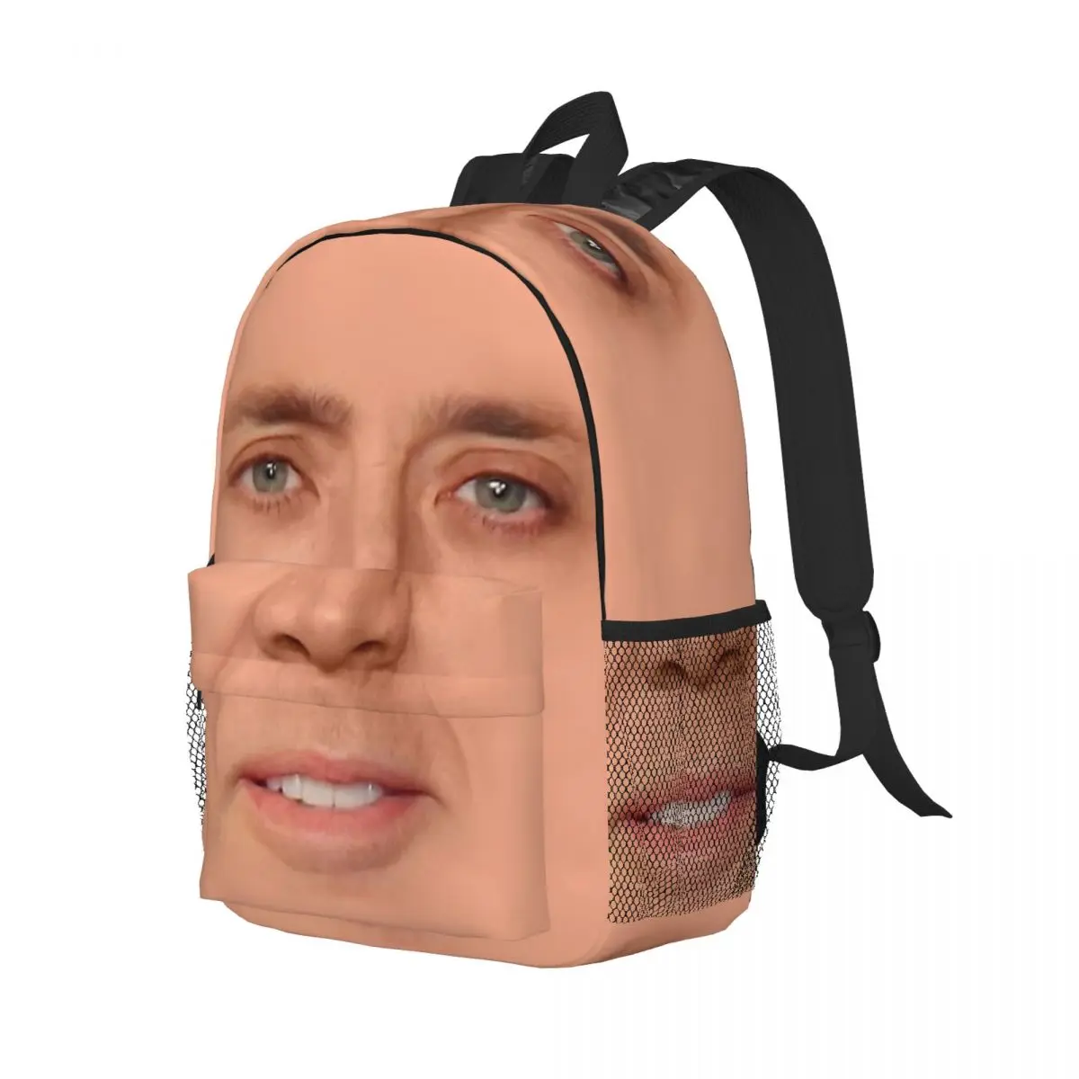 حقيبة ظهر نيكولاس كيج للوجه للطلاب والأولاد والبنات حقيبة كتب للأطفال حقيبة مدرسية حقائب كتف للكمبيوتر للرجال والنساء