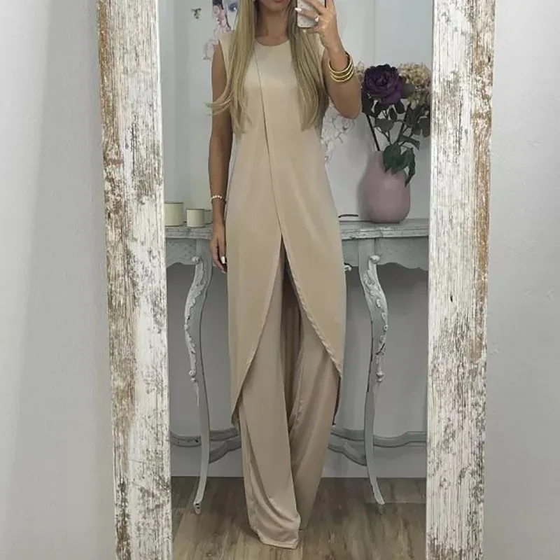 2023 Women\'s Casual Pattern Printing High Street Two Piece Set Elegant Commuter Long Pants Suit Summer Loose Bohemian Outfits