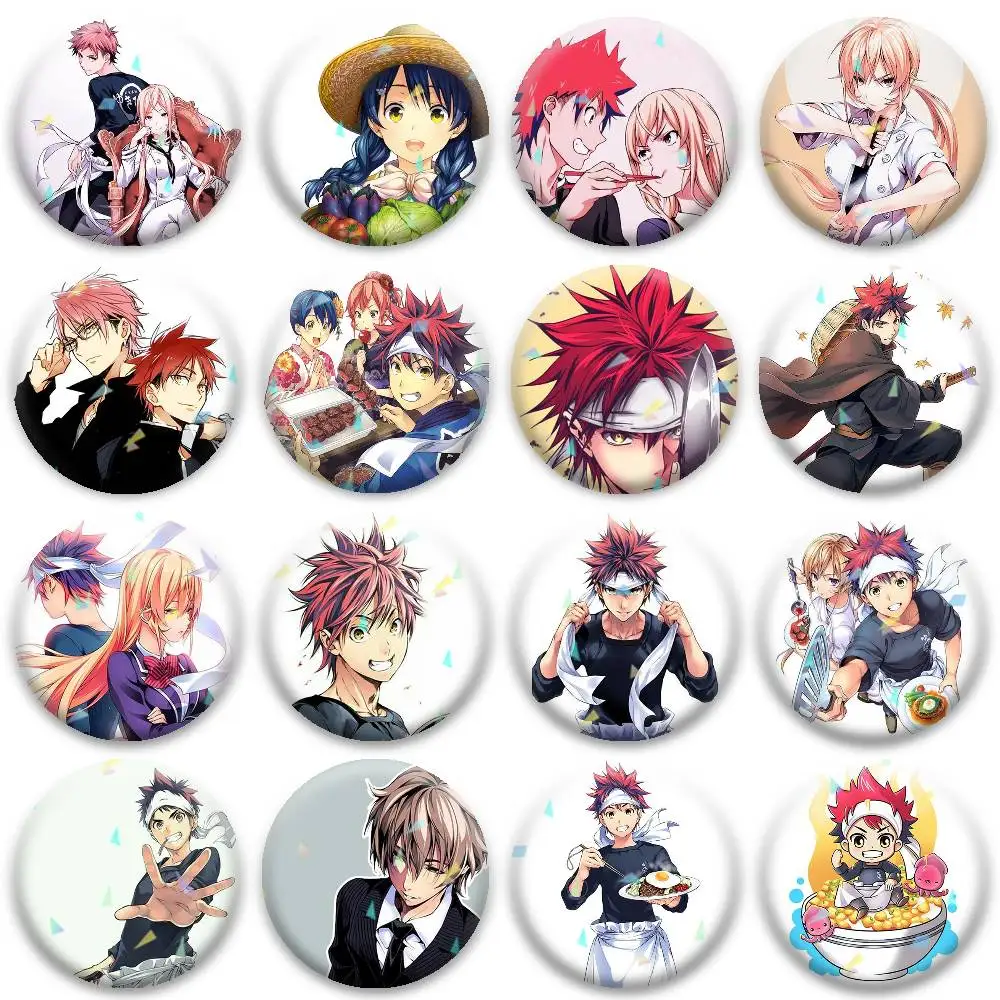 

F-Food Wars Shokugeki no Soma Badges Niche Design Brooch for Backpack Lapel Pins Creative Accessories