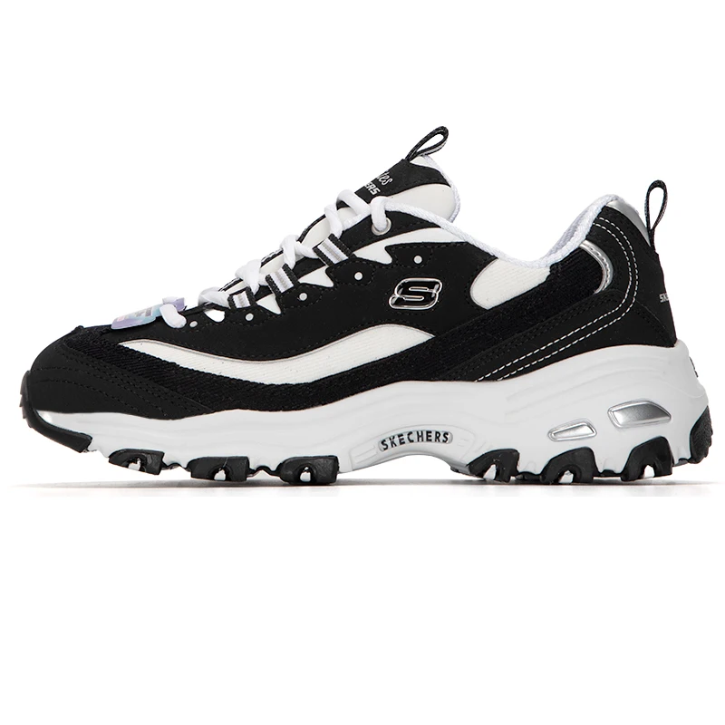 

Skechers Women's Shoes D'Lites 1.0 Thick-Soled Dad Shoes Lightweight Plaid Sports Casual Shoes 149906-Bkw