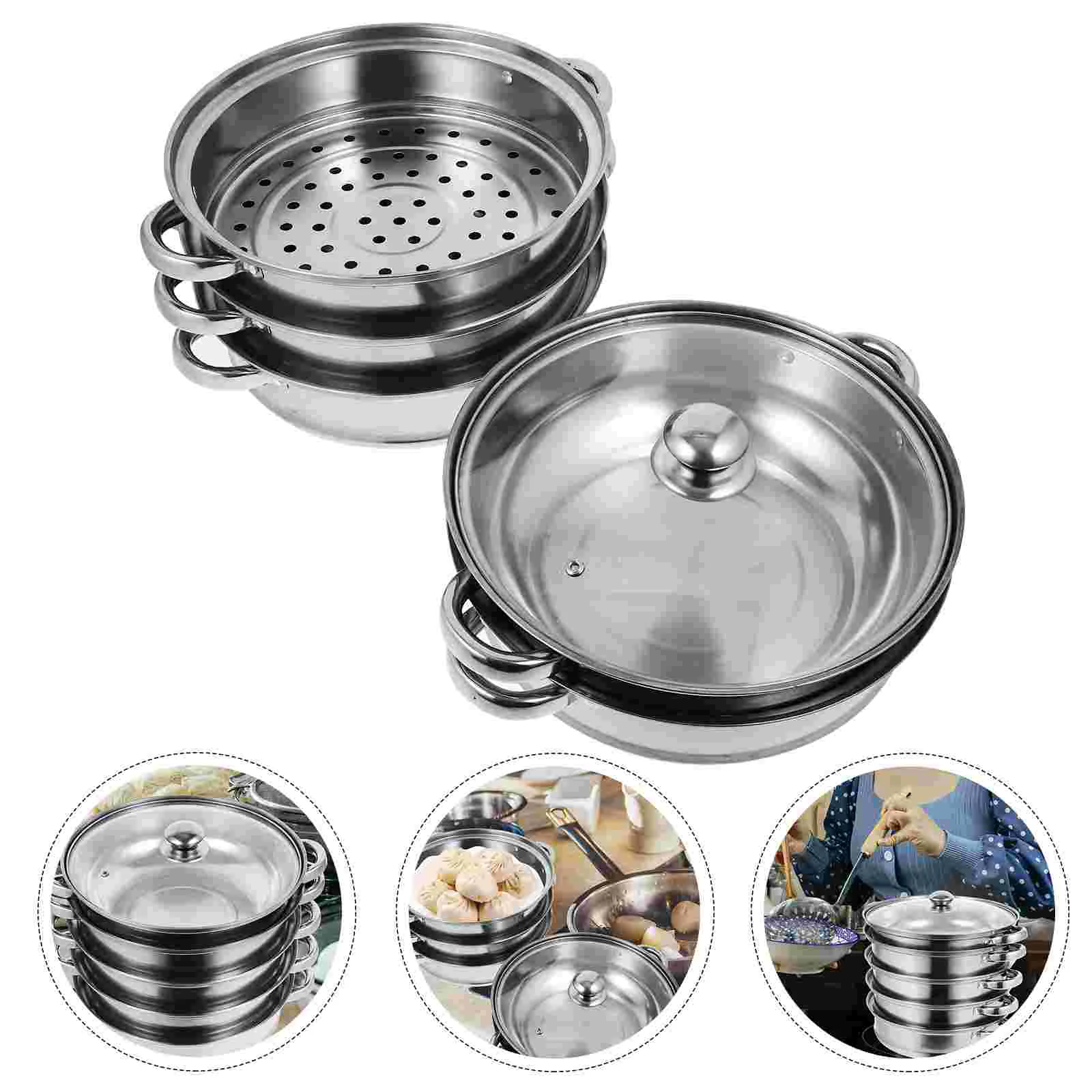 

Food Steamer for Cooking Pot Pans Home Kitchen Accessories Practical Wedding Induction