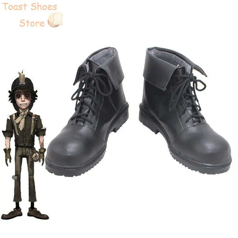 Spiel Identität v Prospektor Norton Campbell Cosplay Schuhe Pu Lederschuhe Halloween Karneval Stiefel Kostüm Requisite