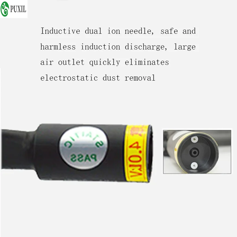 Antistatic Air Gun Ionizing Air Gun Electrostatic Gun Static Eliminator with High Voltage Generator 220V