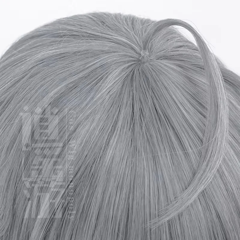 วิกผมคอสเพลย์ Wise สำหรับเกม Zenless Zone Zero ขนาด 30 ซม. สีเทาเงิน ทนความร้อน ทำจากเส้นใยสังเคราะห์ เหมาะสำหรับงานปาร์ตี้ฮาโลวีน คอสเพลย์ ZZZ พร้อมหมวกคลุมวิก