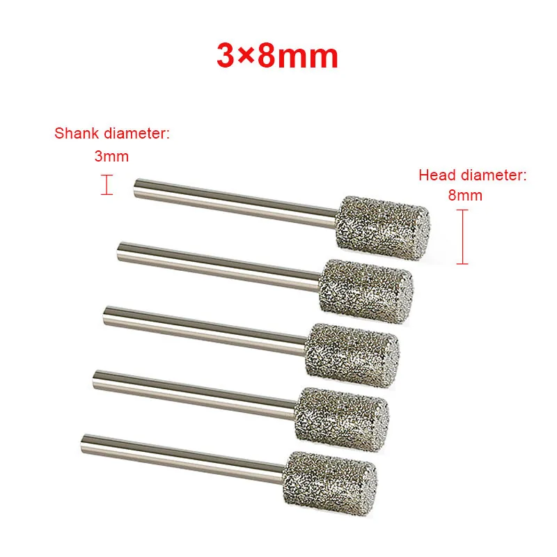 3mm-20mm Steinschleifkopf mit 3/6mm Schaft für Dremel Rotationswerkzeug zum Schleifen und Schnitzen von Steinen und Edelsteinen – Detail 14