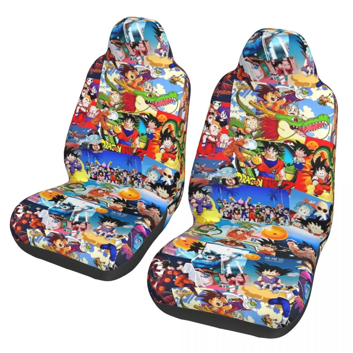 

Dragon Ball DragonBall Anime Car Seat Cover Flexible Seat Covers Set Of 2 Universal Fit for Cars SUV Trucks