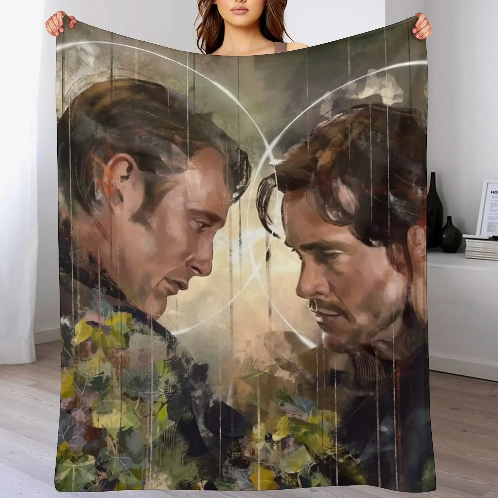 

A rare old plant Throw Blanket Sofa Luxury Brand Decoratives warm winter Blankets