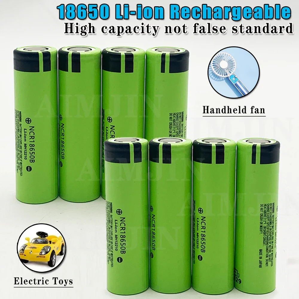 NCR18650B 34B Rechargeable lithium battery 18650 Battery 3.7V 3000mAh 34B  for Monitoring,Flashlight, handheld fan Etc