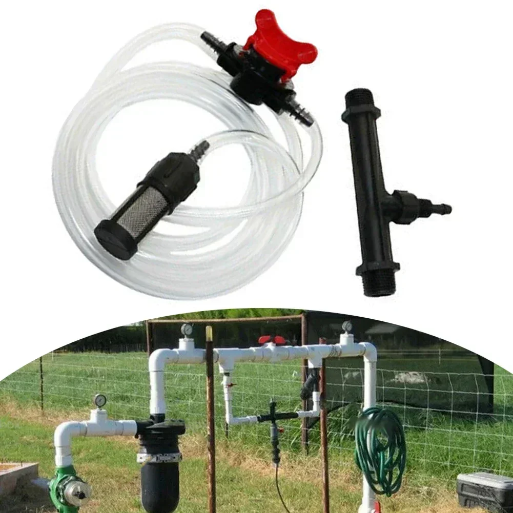 

Dependable Auto Irrigation Venturi Fertilizer Injector Kit Equipped with a Built in Filter for Clogging Prevention