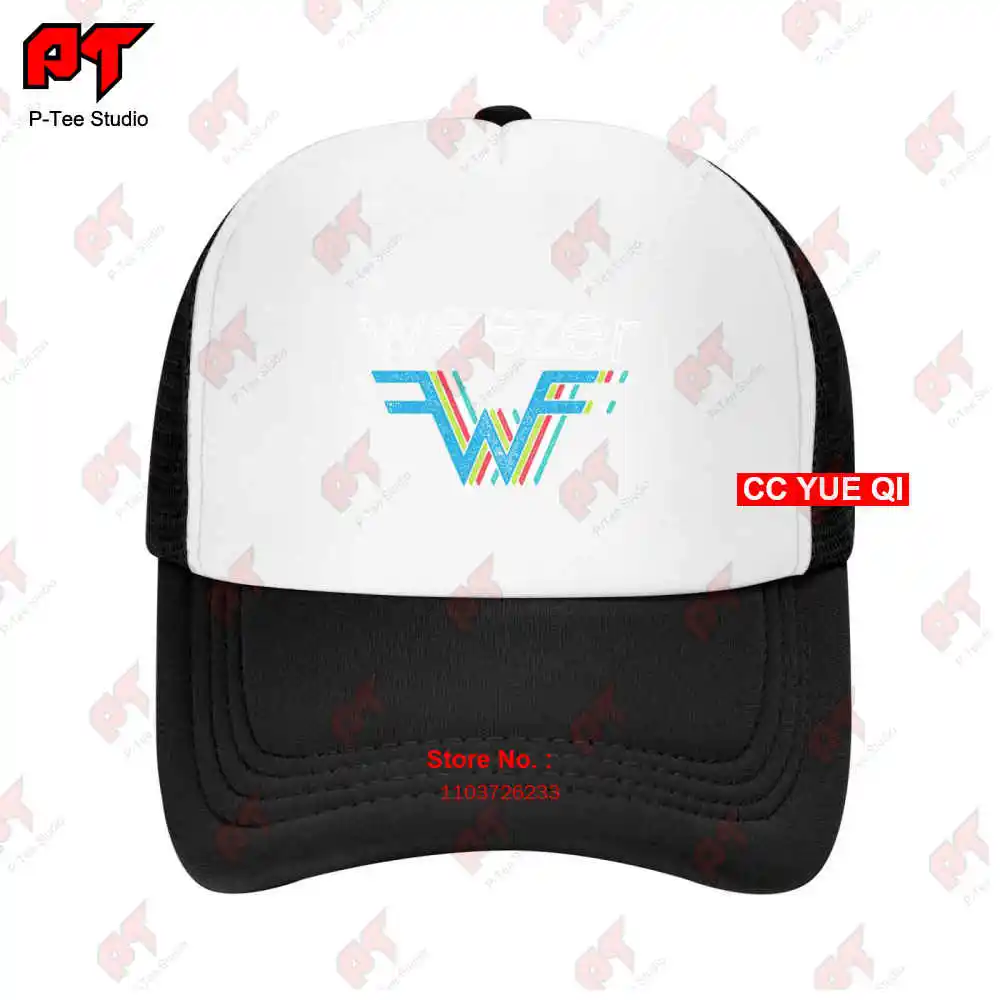 Weezer 3 D Rainbow Logo Alternative Music Baseball Caps Truck Cap UQ6K