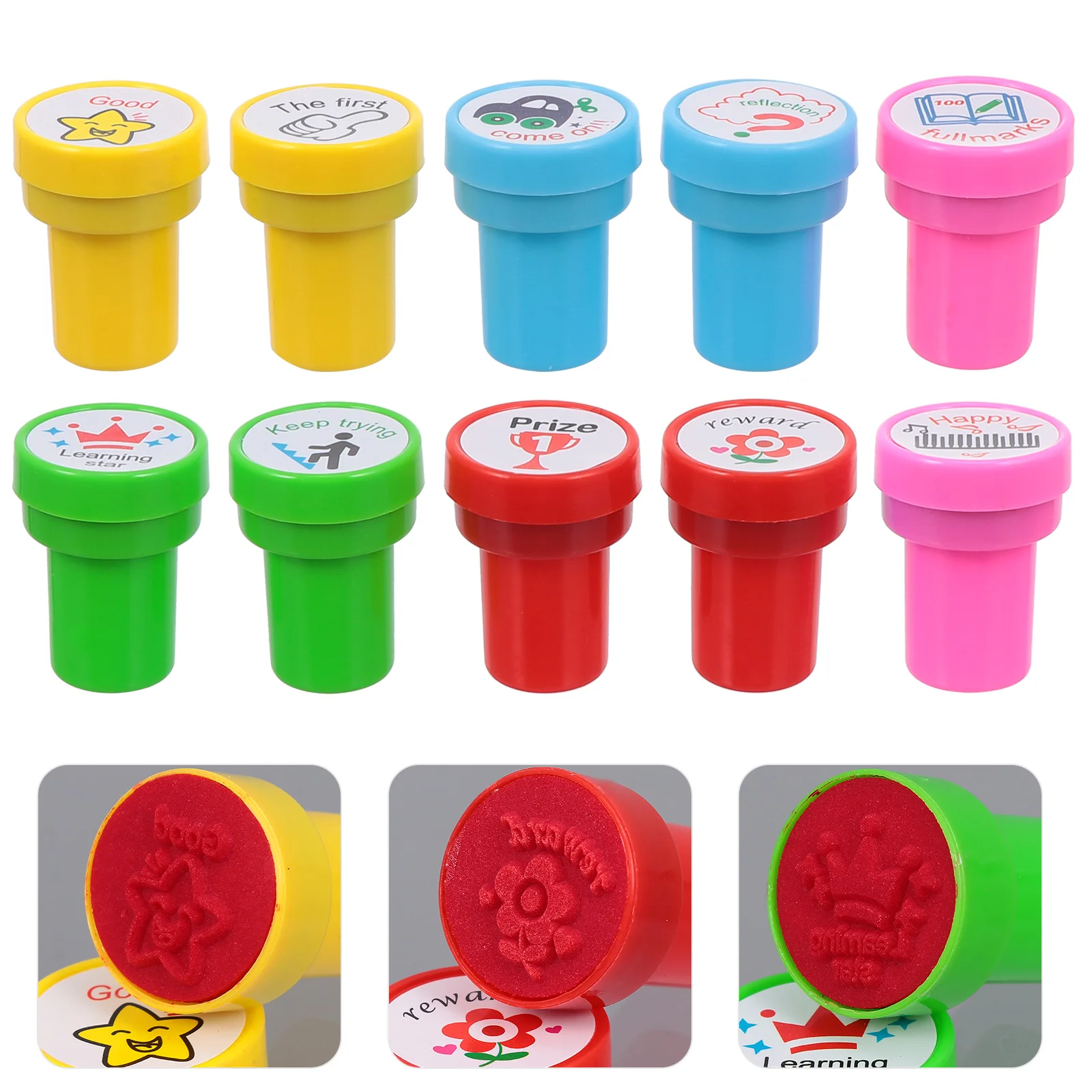 

10 Pcs Toy Seal Pre Ink Reward Stamp Teacher Stamps for School Puzzle Boy 35X25CM Graffiti Kids Education Toddler