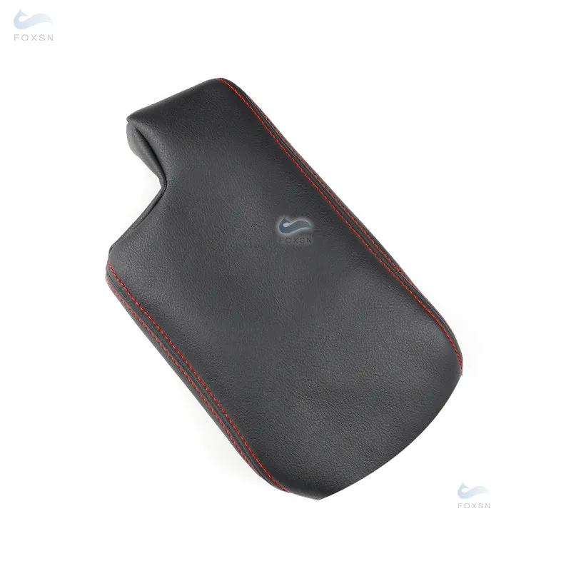 For BMW 3 Series E46 1998 - 2005 Black-red line LHD Car Accessories Center Control Armrest Box Leather Cover Sticker Trim