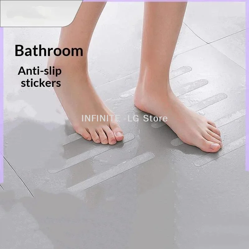 

6/12/24Pcs Anti-Slip Shower Stickers For Bathtub Shower Floor Safety Strips With Scraper Ideal For Families Kids Adults Seniors