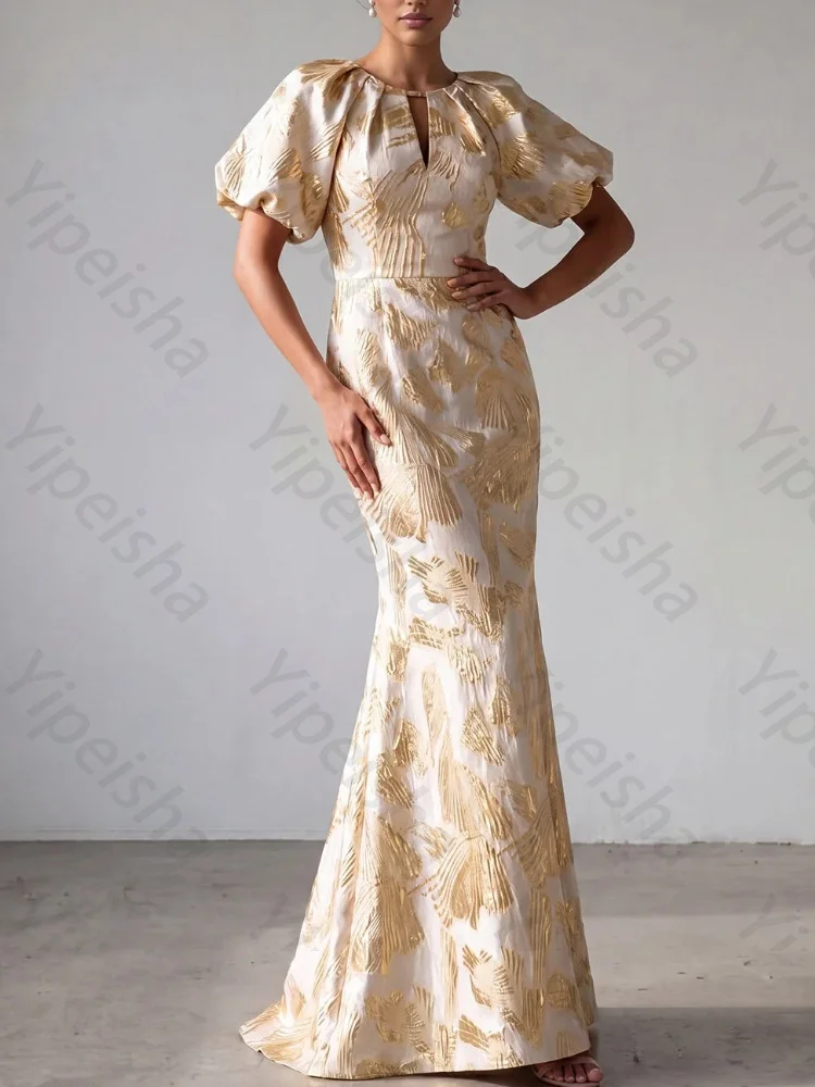 Customized Mermaid Puff Short Sleeves Mother of The Bride Dresses Elegant Evening Dress Exquisite High Quality Prom Party Gowns