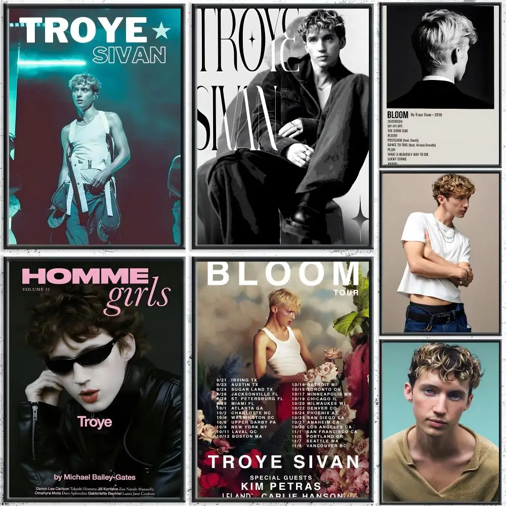 Trending Singer T-Troye SivanS Poster HD Self-Adhesive No Residue After Removal Ideal for All Kinds of Wall Decor