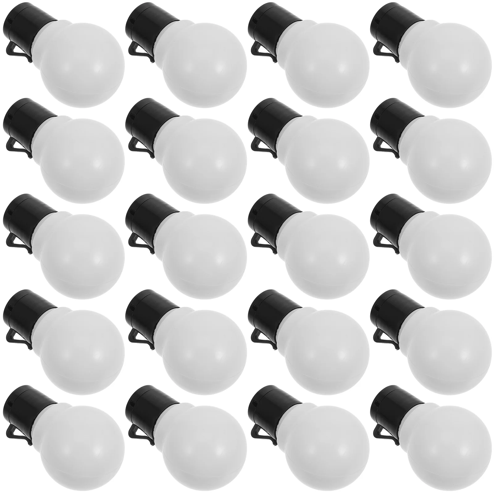 20 Pcs String Light Bulbs Small Lamp Decor Globe Empty LED Ball Pendant Decoration Plastic Abs
