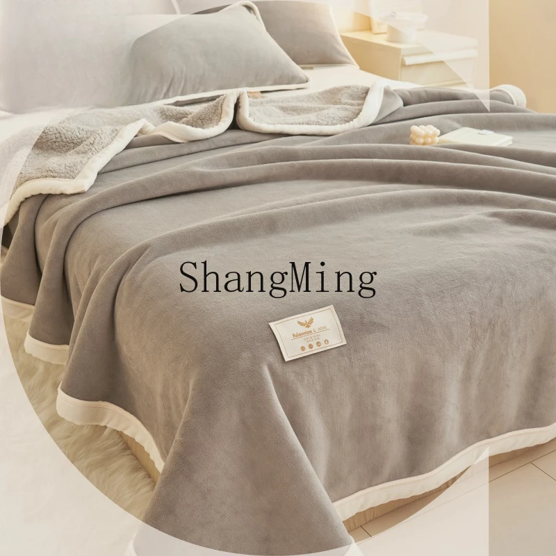 

ZYY high-end blanket spring and autumn office nap sofa blanket air conditioner imitation lamb coral fleece blanket
