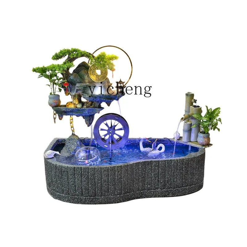 

Tqh Zen Flowing Water Ornaments Courtyard Fish Pond Landscape Living Room Rockery Landscape Office Circulating Water