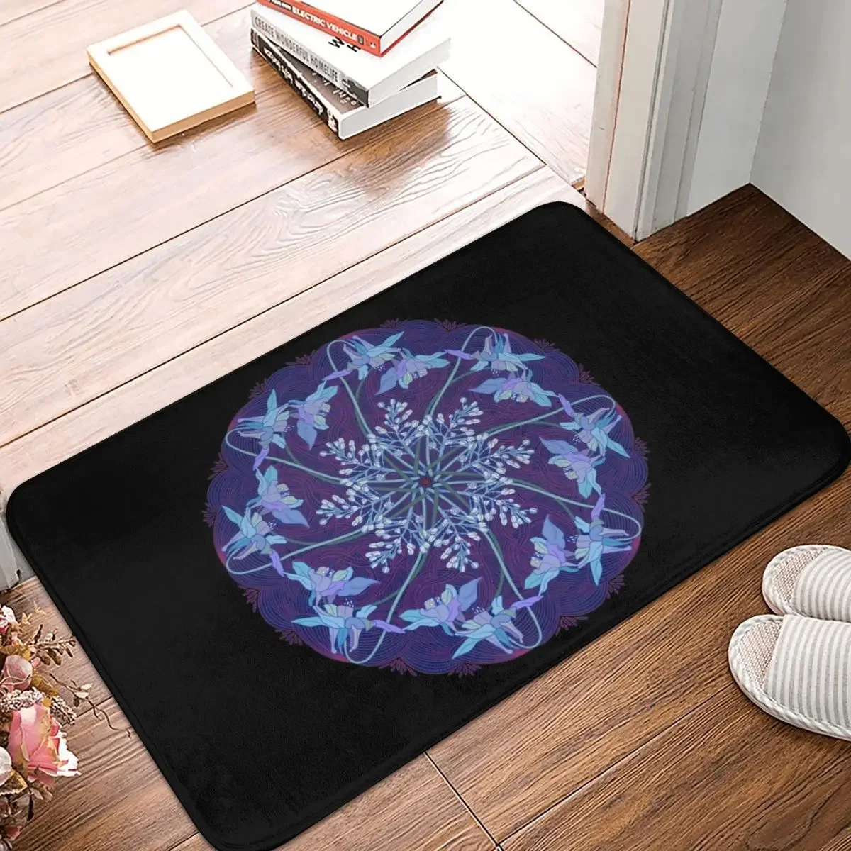 

Lily Mandala Doormat Rug Carpet Mat Footpad Polyester Non-slip Durable Entrance Kitchen Bedroom Balcony Toilet