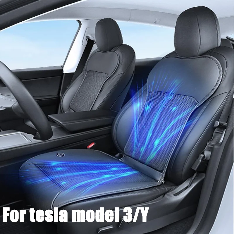 For Tesla Cushion  Ventilation Seats Cover Model 3 Y Summer Cool Breathable with Fan Ventilated Seat Car Accessories