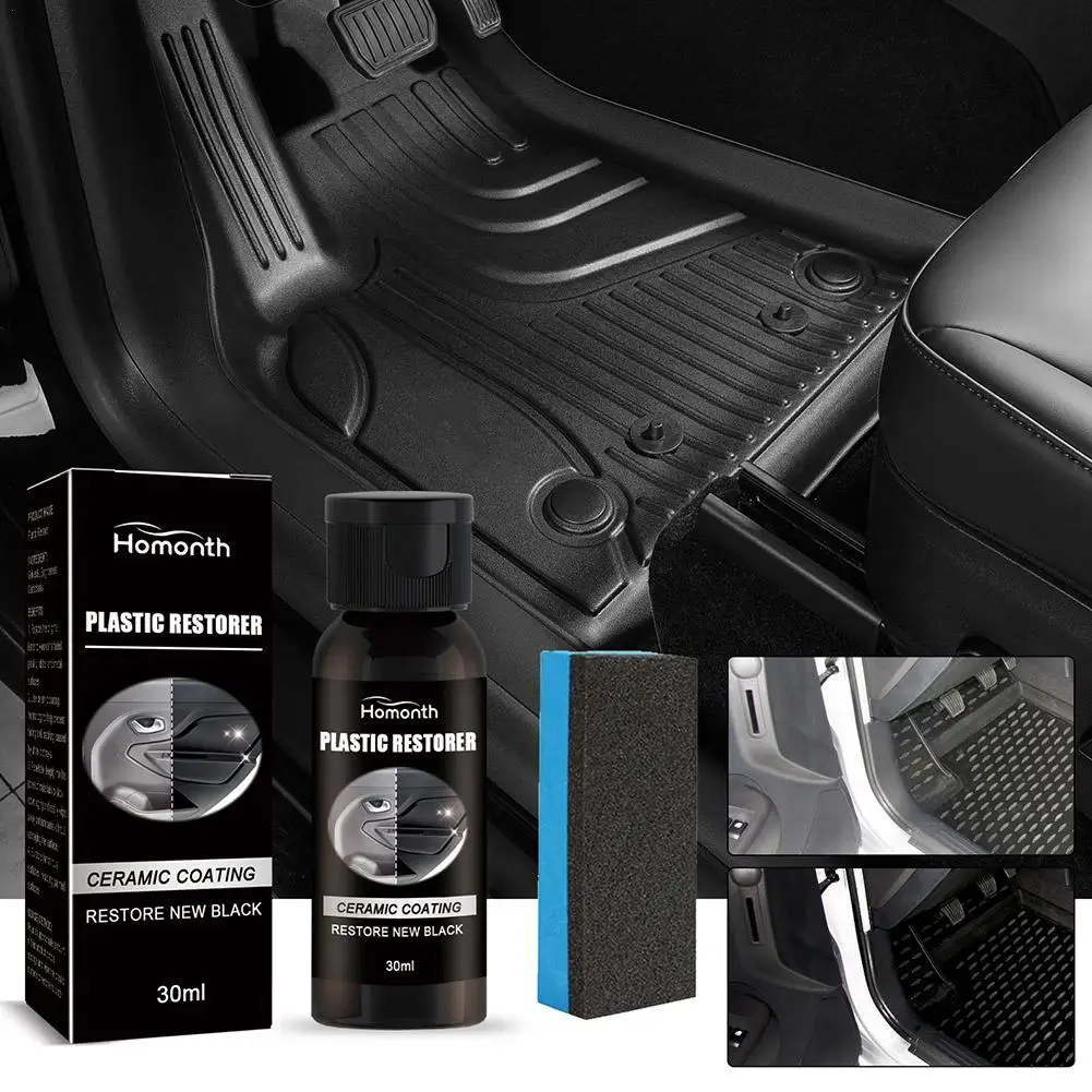 

Car Maintenance Specialist Nano Plastic Refresh Coating Refurbish Agent Cleaning Products Restorer Cleaner with Sponge Towel Kit