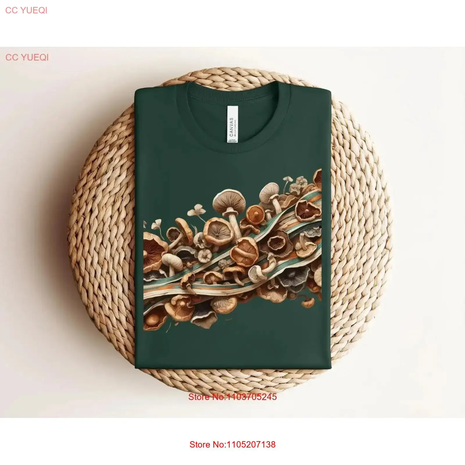 Camiseta con forma de seta mágica, naturaleza para hongos geniales, arte de Shitake miofilo, divertida, vintage, lavada, elegante, informal, para uso diario