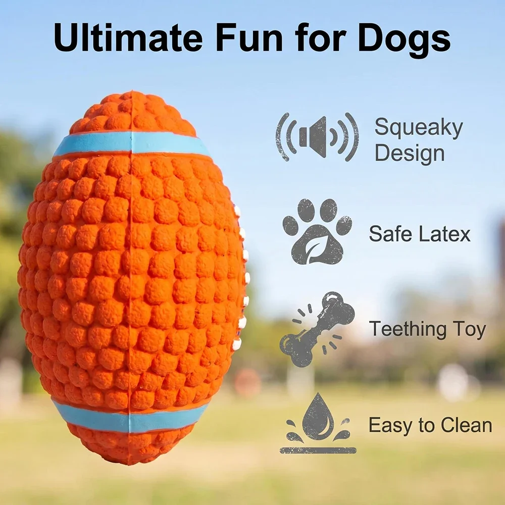 1 Stück 3er-Set Quietschende Hundespielbälle für Kleine und Große Hunde Bissresistent Zahnpflege-Kauspielzeug Interaktiver Welpen-Spielball – Detail 5