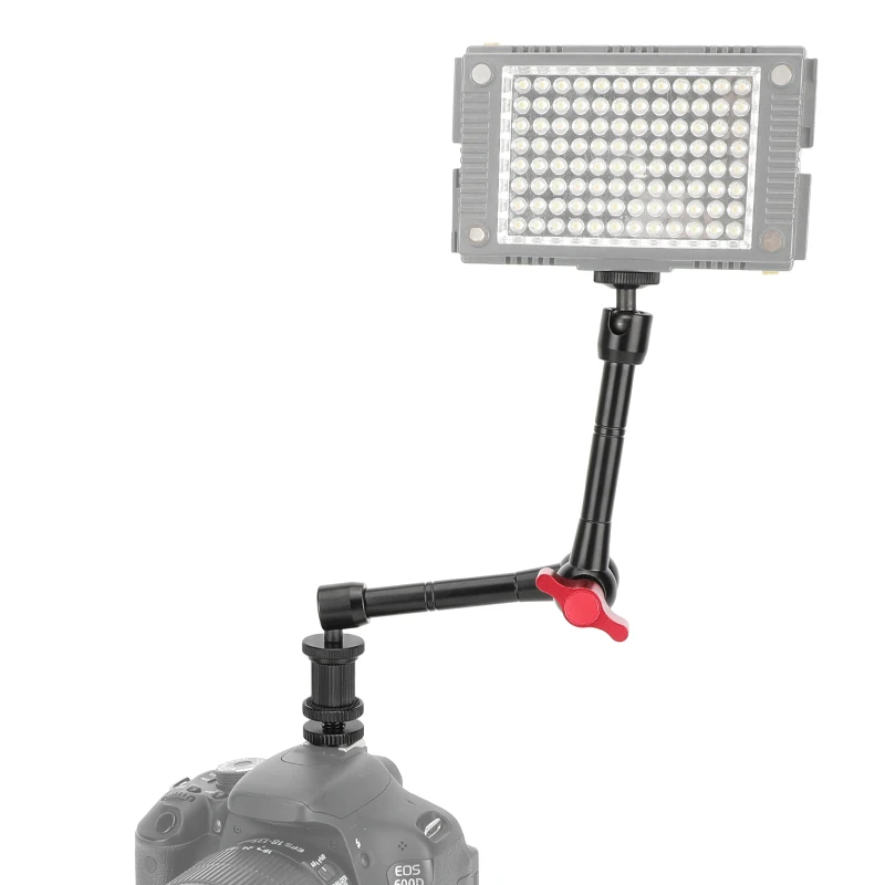 CAMVATE 11" Articulating Magic Arm With Shoe Mount Adapter & AdjustableLocking Knob For DSLR Camera Cage Rig, LED Video Light