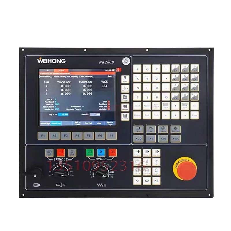 New CNC WEIHONG NK280B Controller Software NC Studio V10 3/4 Axis ATC Spindle Integrated Control System Bus Lambda 21E