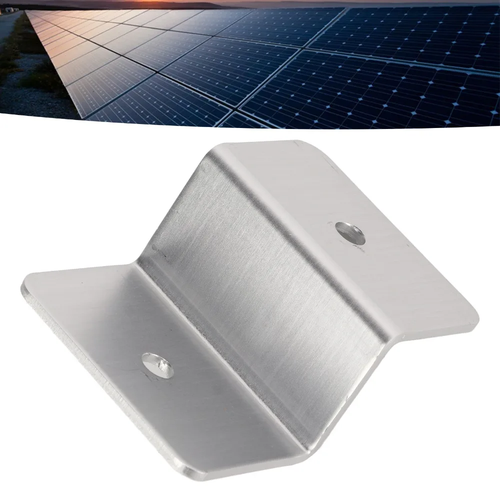 4 Sets Nuts and Bolts Included Solar Panel Z Brackets Durable Easy Install Solar Panel Mounting Kit Aluminum Solar Bracket