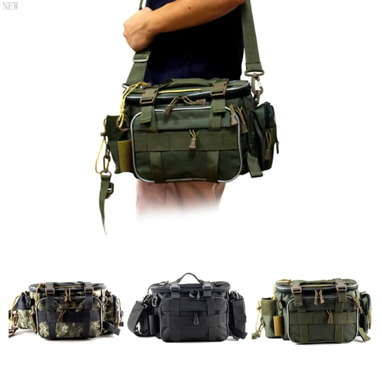 

New Multifunctional Waterproof Fishing Outdoor Sports Waist Pack Fishing Lures Gear Single Crossbody Bags X448