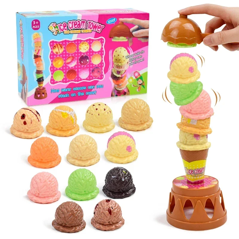 Children's Ice Cream Folding Play Home Toys Hand eye Coordination Parent Child Interactive Desktop Early Education Puzzle Toys