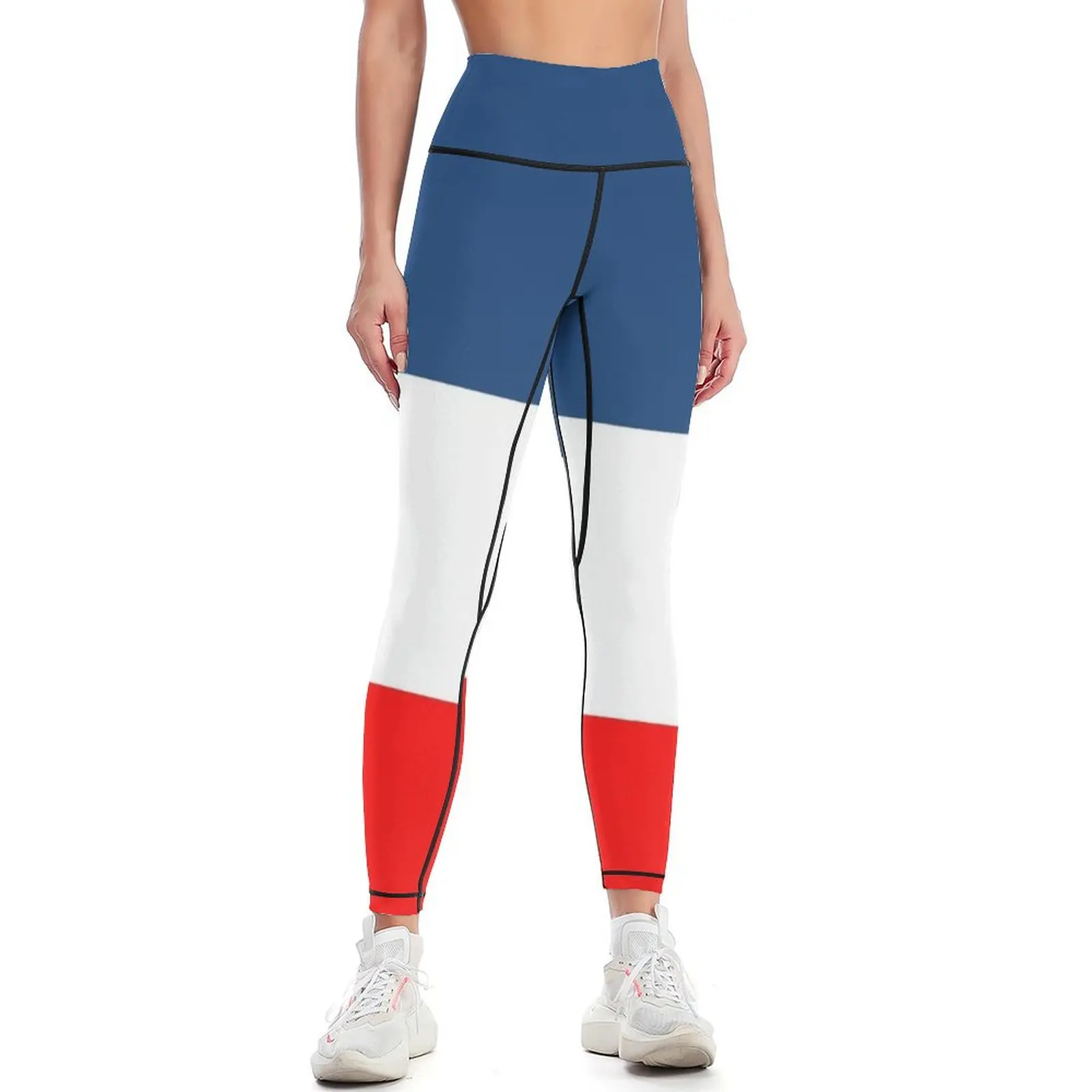 Acadian Flag - Drapeau acadien Leggings Fitness clothing Women sportwear Women's sports pants Womens Leggings